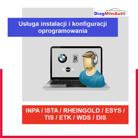 Usługa instalacji i konfiguracji oprogramowania INPA / ISTA / RHEINGOLD / ESYS / TIS / ETK / WDS / DIS