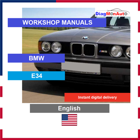 Verkstadshandböcker BMW E34 English