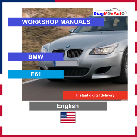 Verkstadshandböcker BMW E61 English
